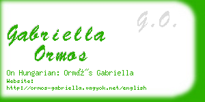 gabriella ormos business card